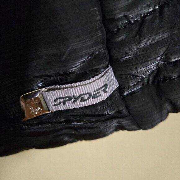 Spyder Black Quilted Snowboard Ski Full Zip Primaloft Jacket Size S - Picture 4 of 8